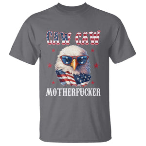 Bald Eagle Patriotic T Shirt Caw Caw Motherfucker American Flag TS10 Charcoal Print Your Wear
