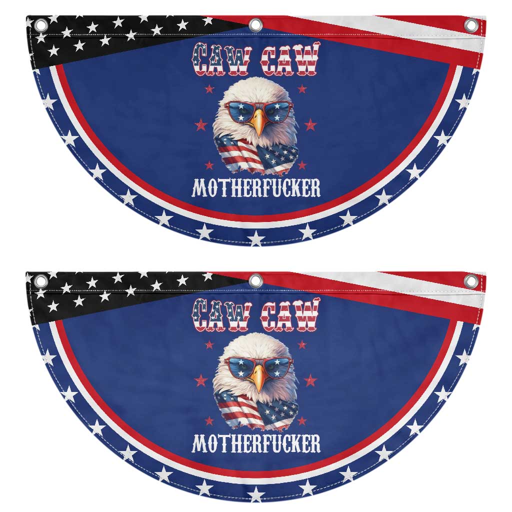 Bald Eagle Patriotic Fan Flag Caw Caw Motherfucker American Flag