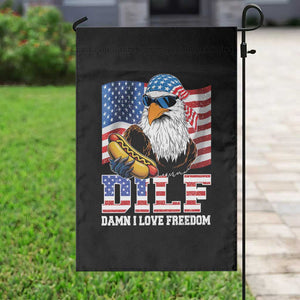 Funny Patriotic 4th Of July Garden Flag Eagle DILF Damn I Love Freedom TS10 Print Your Wear