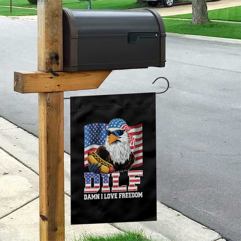 Funny Patriotic 4th Of July Garden Flag Eagle DILF Damn I Love Freedom TS10 Print Your Wear