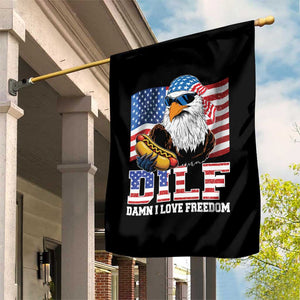 Funny Patriotic 4th Of July Garden Flag Eagle DILF Damn I Love Freedom TS10 Print Your Wear