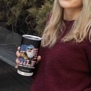 Funny Patriotic 4th Of July Tumbler Cup Eagle DILF Damn I Love Freedom TS10 Print Your Wear