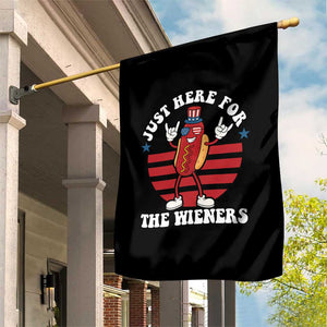 Funny 4th Of July Garden Flag I'm Just Here for The Wieners Hot Dog TS10 Print Your Wear