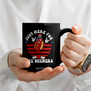 Funny 4th Of July Coffee Mug I'm Just Here for The Wieners Hot Dog TS10 Print Your Wear