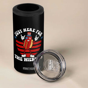 Funny 4th Of July 4 in 1 Can Cooler Tumbler I'm Just Here for The Wieners Hot Dog TS10 Print Your Wear
