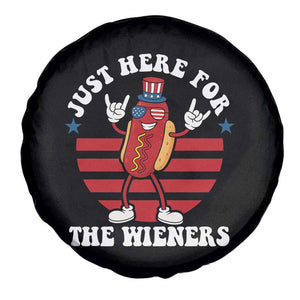 Funny 4th Of July Spare Tire Cover I'm Just Here for The Wieners Hot Dog TS10 Print Your Wear