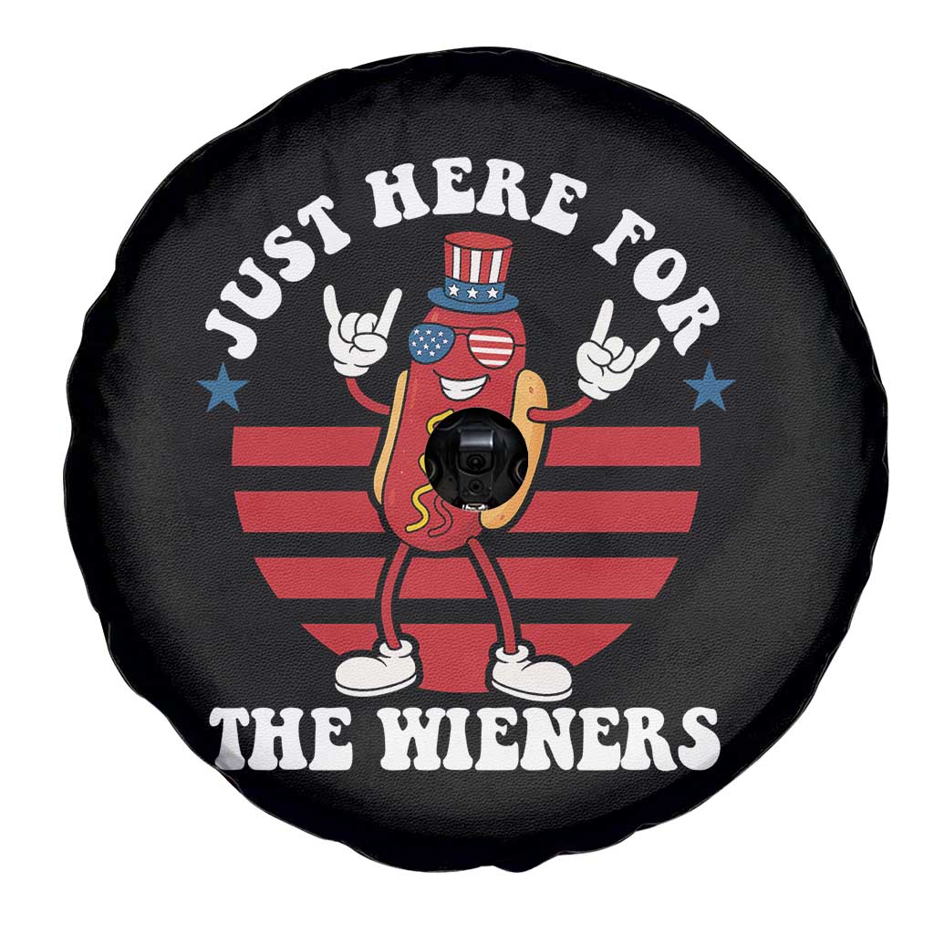 Funny 4th Of July Spare Tire Cover I'm Just Here for The Wieners Hot Dog TS10 Print Your Wear