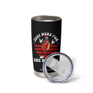 Funny 4th Of July Tumbler Cup I'm Just Here for The Wieners Hot Dog TS10 Print Your Wear