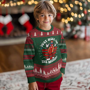 Funny 4th Of July Knit Sweatshirt I'm Just Here for The Wieners Hot Dog TS10 Christmas Print Your Wear