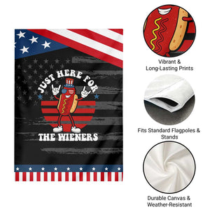 Funny 4th Of July Garden Flag I'm Just Here for The Wieners Hot Dog TS10 Print Your Wear