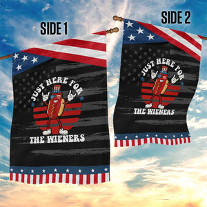 Funny 4th Of July Garden Flag I'm Just Here for The Wieners Hot Dog TS10 Print Your Wear