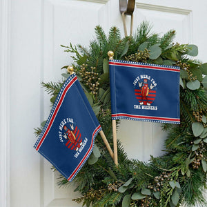 Funny 4th Of July Patriotic Handheld Flag I'm Just Here for The Wieners Hot Dog TS10 Classic 8.2" × 5.5" Blue Red Print Your Wear