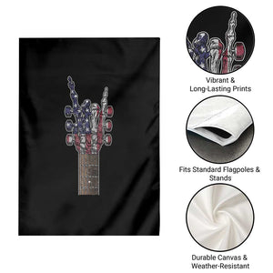Rock On Skeleton Hand Guitar Garden Flag Retro American Flag Heavy Metal Guitarist TS10 Print Your Wear