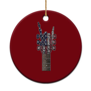 Rock On Skeleton Hand Guitar Ceramic Ornament Retro American Flag Heavy Metal Guitarist TS10 1pc Red Print Your Wear