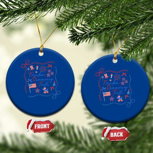Patriotic Subtle FDT Ceramic Ornament Coquette Bow Patriotic 4th of July TS10 1pc Blue Print Your Wear