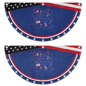 Subtle FDT Patriotic Fan Flag Coquette Bow 4th of July