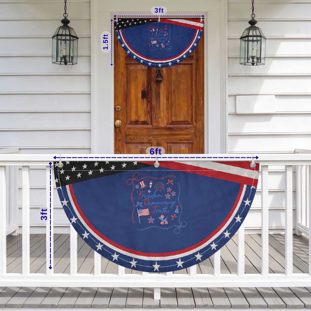 Subtle FDT Patriotic Fan Flag Coquette Bow 4th of July