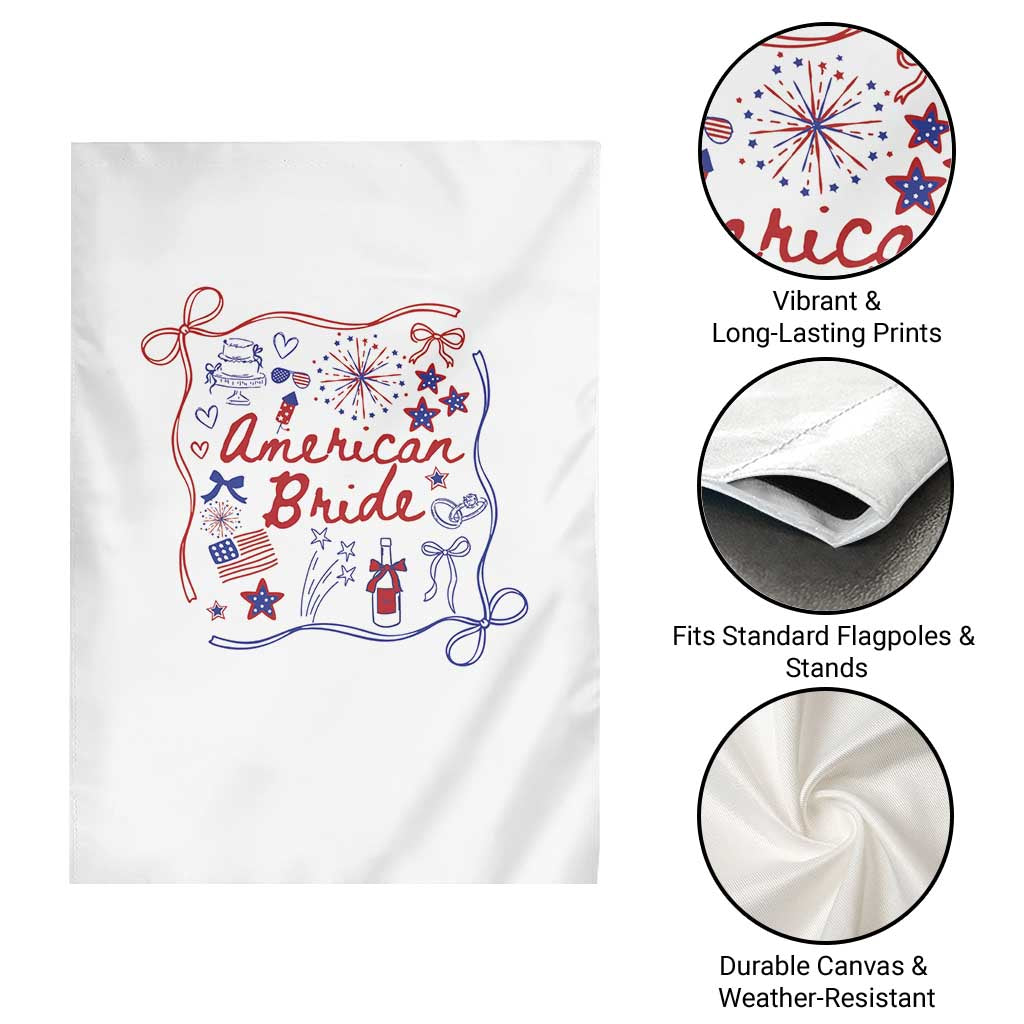 American Bride Bachelorette Party Garden Flag Coquette Bow 4th Of July TS10 Print Your Wear