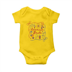 American Bride Bachelorette Party Baby Onesie Coquette Bow 4th Of July TS10 Daisy Print Your Wear