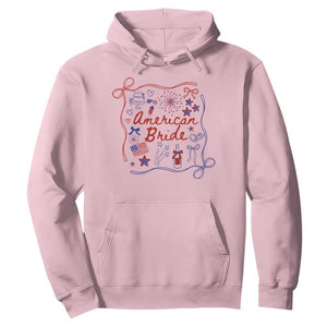 American Bride Bachelorette Party Hoodie Coquette Bow 4th Of July TS10 Light Pink Print Your Wear