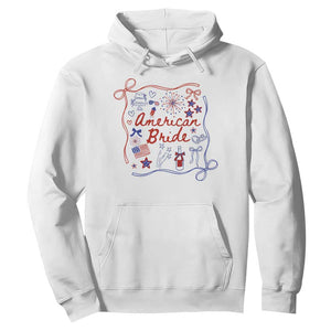 American Bride Bachelorette Party Hoodie Coquette Bow 4th Of July TS10 White Print Your Wear