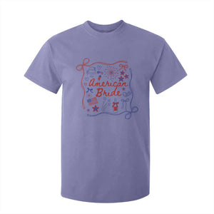 American Bride Bachelorette Party T Shirt For Kid Coquette Bow 4th Of July TS10 Violet Print Your Wear