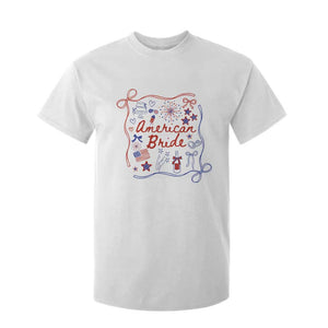 American Bride Bachelorette Party T Shirt For Kid Coquette Bow 4th Of July TS10 White Print Your Wear