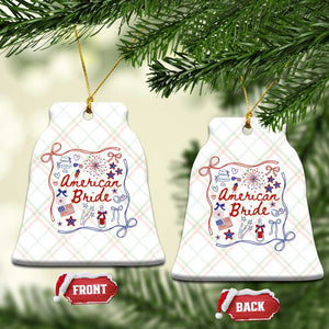 American Bride Bachelorette Party Ceramic Ornament Coquette Bow 4th Of July TS10 Print Your Wear