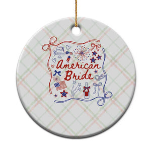 American Bride Bachelorette Party Ceramic Ornament Coquette Bow 4th Of July TS10 1pc Christmas Plaid Print Your Wear