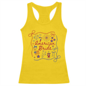 American Bride Bachelorette Party Racerback Tank Top Coquette Bow 4th Of July TS10 Daisy Print Your Wear