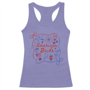 American Bride Bachelorette Party Racerback Tank Top Coquette Bow 4th Of July TS10 Violet Print Your Wear