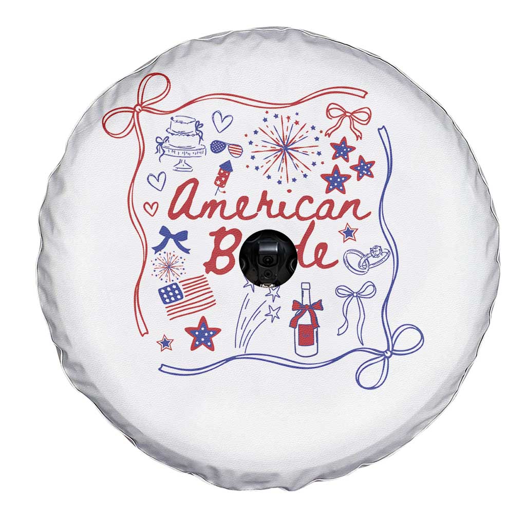American Bride Bachelorette Party Spare Tire Cover Coquette Bow 4th Of July TS10 Print Your Wear