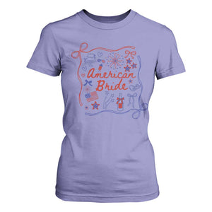 American Bride Bachelorette Party T Shirt For Women Coquette Bow 4th Of July TS10 Violet Print Your Wear