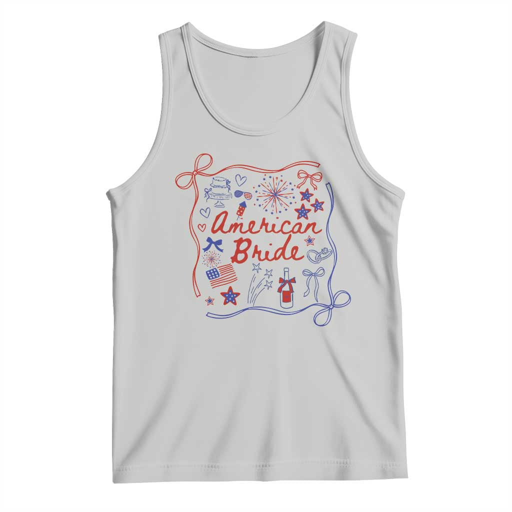 American Bride Bachelorette Party Tank Top Coquette Bow 4th Of July TS10 Ash Print Your Wear