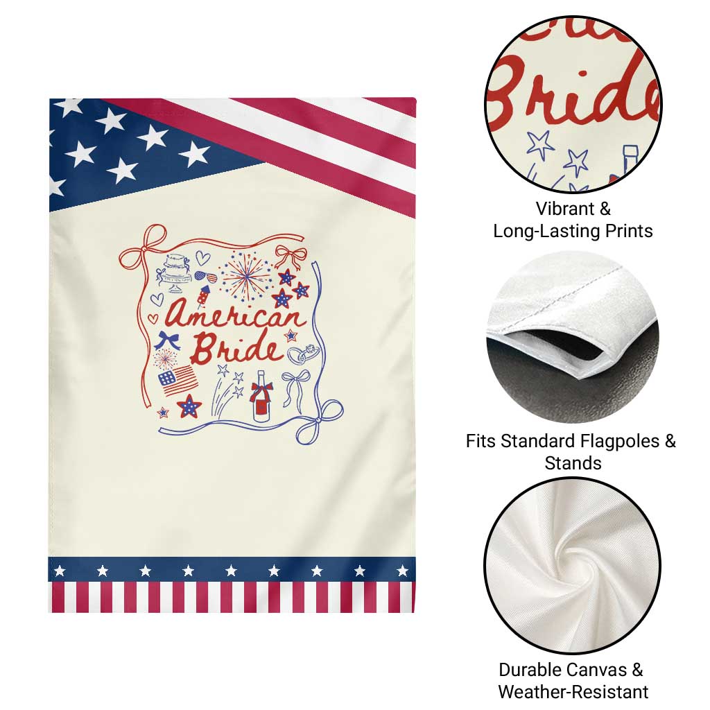 American Bride Bachelorette Party Garden Flag Coquette Bow 4th Of July TS10 Print Your Wear