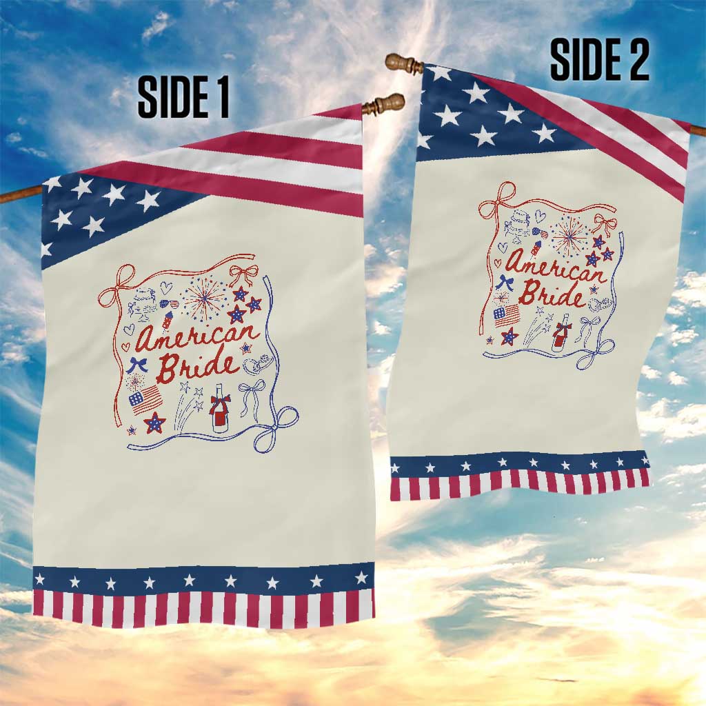 American Bride Bachelorette Party Garden Flag Coquette Bow 4th Of July TS10 Print Your Wear