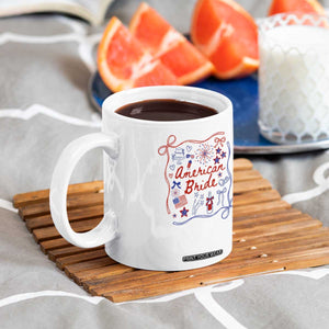 American Bride Bachelorette Party Coffee Mug Coquette Bow 4th Of July TS10 Print Your Wear