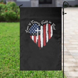 Patriotic Christian Garden Flag Faith In God Heart Cross Flag 4th Of July Religious TS10 Print Your Wear