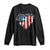 Patriotic Christian Long Sleeve Shirt Faith In God Heart Cross Flag 4th Of July Religious TS10 Black Print Your Wear