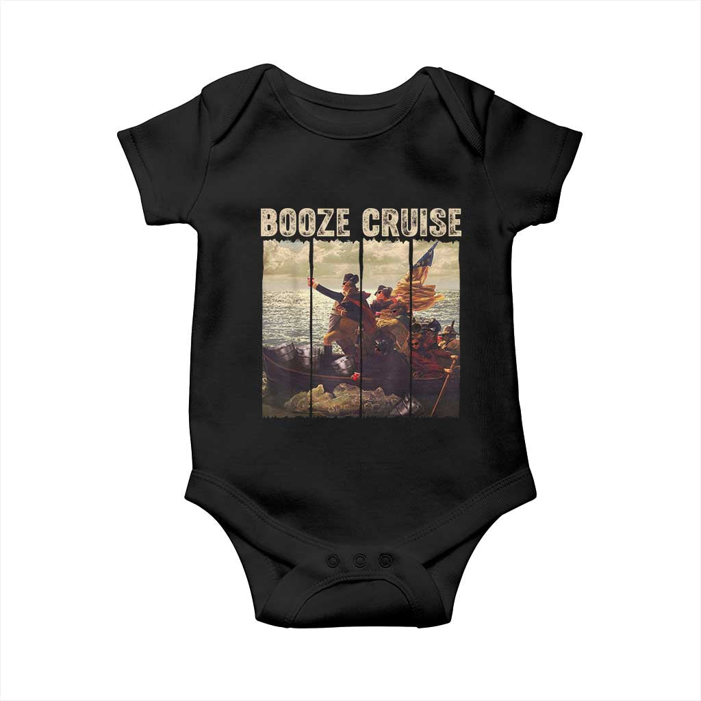 Funny 4th of July Baby Onesie Political Party Booze Cruise Founding Father TS10 Black Print Your Wear