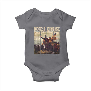 Funny 4th of July Baby Onesie Political Party Booze Cruise Founding Father TS10 Charcoal Print Your Wear