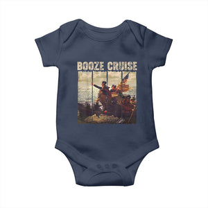 Funny 4th of July Baby Onesie Political Party Booze Cruise Founding Father TS10 Navy Print Your Wear