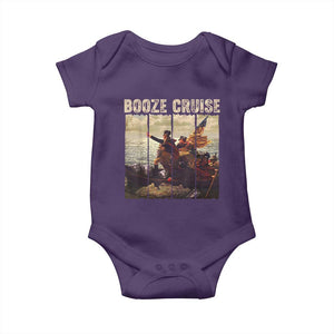 Funny 4th of July Baby Onesie Political Party Booze Cruise Founding Father TS10 Purple Print Your Wear