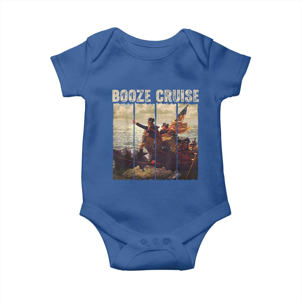 Funny 4th of July Baby Onesie Political Party Booze Cruise Founding Father TS10 Royal Blue Print Your Wear