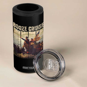 Funny 4th of July 4 in 1 Can Cooler Tumbler Political Party Booze Cruise Founding Father TS10 Print Your Wear