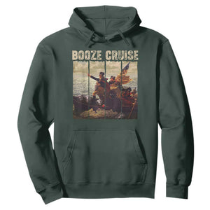 Funny 4th of July Hoodie Political Party Booze Cruise Founding Father TS10 Dark Forest Green Print Your Wear