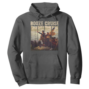 Funny 4th of July Hoodie Political Party Booze Cruise Founding Father TS10 Dark Heather Print Your Wear