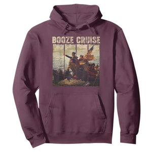 Funny 4th of July Hoodie Political Party Booze Cruise Founding Father TS10 Maroon Print Your Wear
