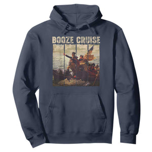 Funny 4th of July Hoodie Political Party Booze Cruise Founding Father TS10 Navy Print Your Wear