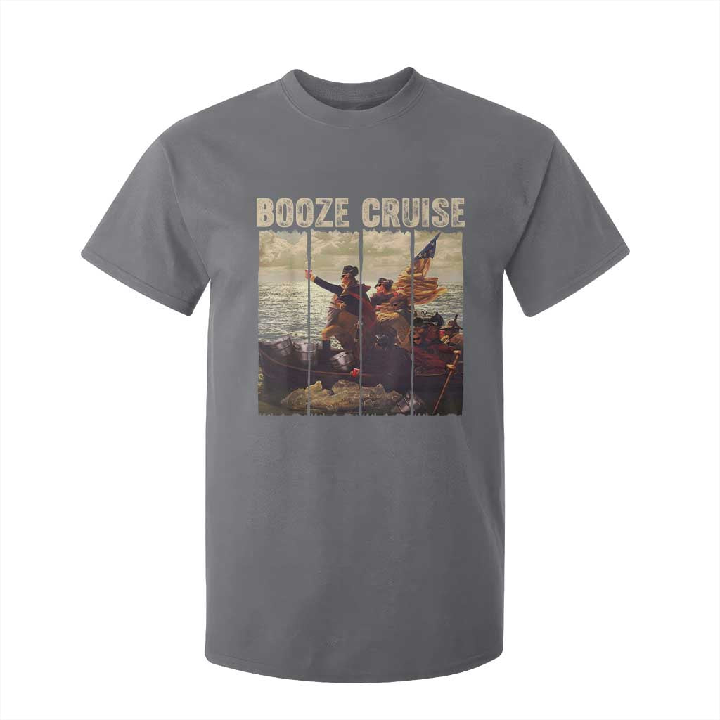 Funny 4th of July T Shirt For Kid Political Party Booze Cruise Founding Father TS10 Charcoal Print Your Wear